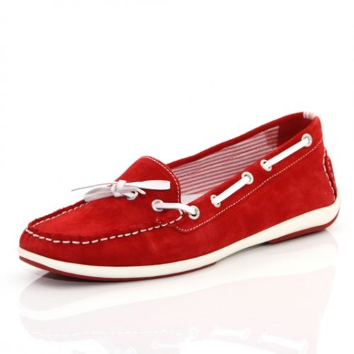 CAPRICE 9-24257-28 moccasins (suede/red)