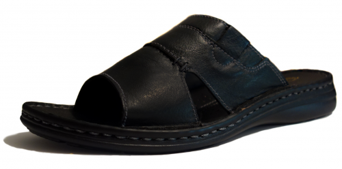 Men's leather sandals GLAMOUR (black)