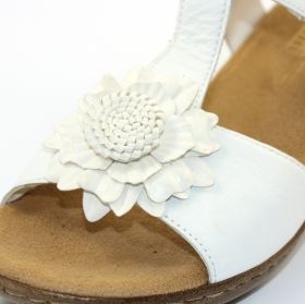 RIEKER 68752-80 Дамски сандали с патентован комфорт - бели