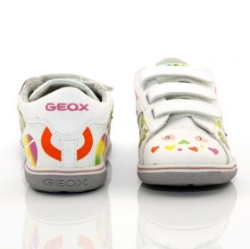Обувки за прохождащи  GEOX - бели с розово