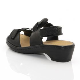 RIEKER 65462-00 Дамски сандали с патентован комфорт - черни