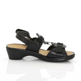 RIEKER 65462-00 Дамски сандали с патентован комфорт - черни