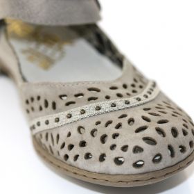 RIEKER 42876-43 Дамски обувки  с патентован комфорт - сиви