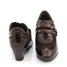 Дишащи Дамски обувки GEOX D93W0B OEV21 C6009 на платформа - кафяви