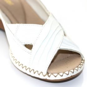 RIEKER 66153-80 Дамски сандали с патентован комфорт - бели