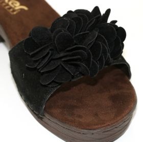 RIEKER 66861-00 Дамски чехли с патентован комфорт - черни