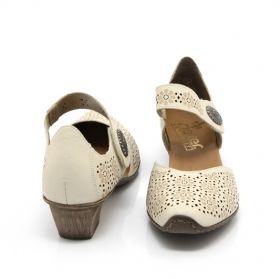 RIEKER Дамски обувки  с патентован комфорт - бежови
