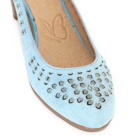 CAPRICE 9-29602-20 Women's Blue Velour Sandals