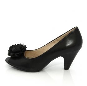 Немски дамски официални черни обувки с ток