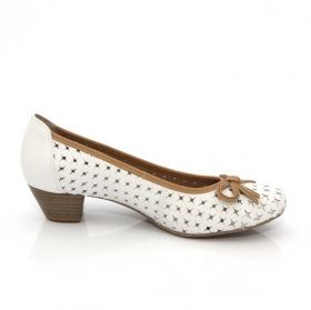 CAPRICE 9-22302-20 Women's Shoes - White with Beige