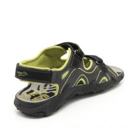 Детски анатомични сандали за момче Superfit 6-00020-03, Черни с лайм