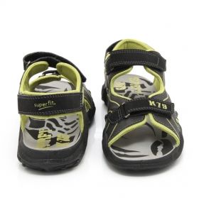 Детски анатомични сандали за момче Superfit 6-00020-03, Черни с лайм