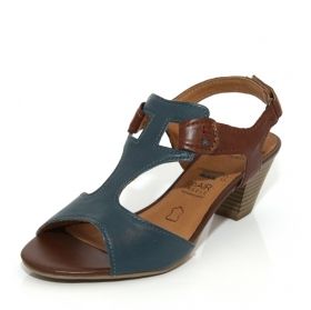 Немски Дамски сандали CAPRICE 9-28201-22 - кафяви със синьо