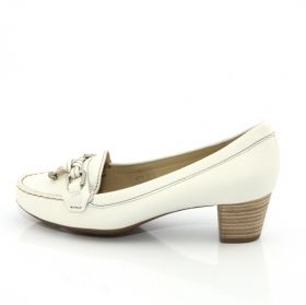 Women`s high heel moccasins GEOX D91M7B 00046 C1000 (white)