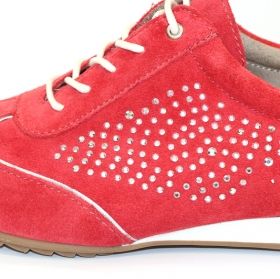 Немски Дамски обувки CAPRICE 9-23603-22 - червени велурени