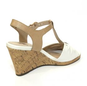 CAPRICE 9-28304-22 Women's White Platform Sandals