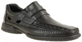 Мъжки обувки с перфорации RIEKER 03856-00, Черни 