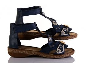 RIEKER 62857-14 Дамски сандали с патентован комфорт - сини