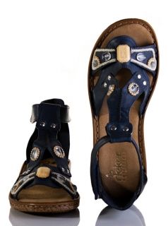 RIEKER 62857-14 Дамски сандали с патентован комфорт - сини