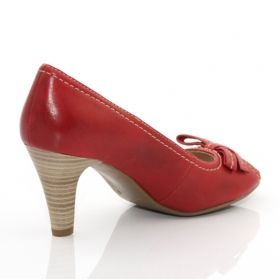 CAPRICE 9-29300-28 Women's Red Shoes With Bow, Open toe