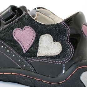 Baby Toddler Shoes GEOX B0334Q 06622 C9999 (black/with hearts)