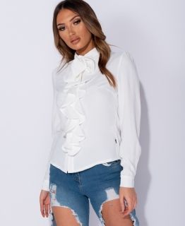 Дамска риза с дълъг ръкав PARISIAN - бяла