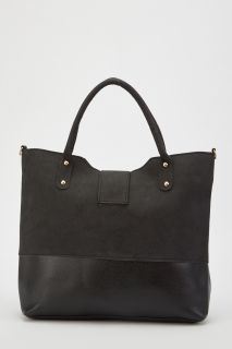 Suedette Contrast Handbag