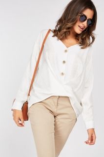 Дамска блуза с прилеп ръкав и копчета