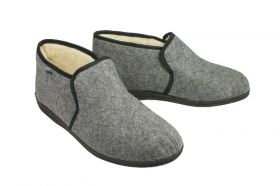 BEFADO DR ORTO 730M045 Pantofi ortopedici cu lână naturală, gri