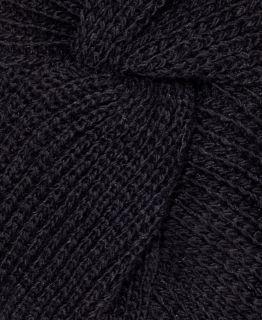 Дамски пуловер с ефектен възел, Черен