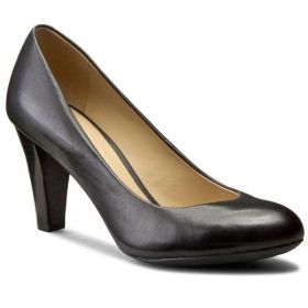 Черни кожени дамски обувки с ток GEOX MARIELE D32T6E 00043 C9999