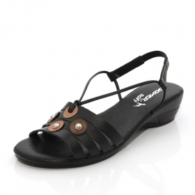 Дамски сандали BOXER 92009 10-02, Черна естествена кожа