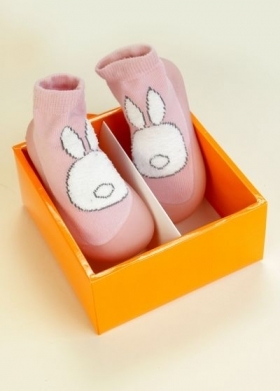 BEFADO 002P008 Бебешки Обувки чорапчета, Розови със зайче