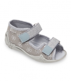 BEFADO PAPI 242P088 Бебешки сандалки от текстил, Сиви