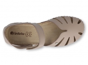 INBLU 158D124 Италиански дамски анатомични обувки от естествена кожа, Бежови
