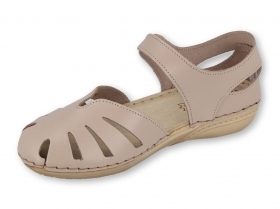 INBLU 158D124 Италиански дамски анатомични обувки от естествена кожа, Бежови