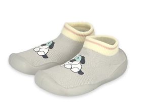 BEFADO 002P026 Бебешки Обувки чорапчета, Сиви с кученце