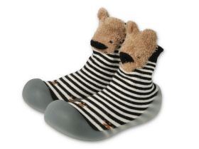 BEFADO 002P028 Бебешки Обувки чорапчета, Черно-бяло рае с мечета
