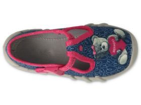 BEFADO SPEEDY 110P469 Бебешки текстилни обувки за момиче, Сини с мече