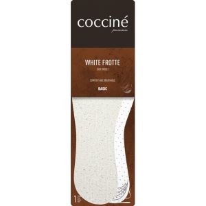 COCCINE WHITE FROTTE Дишаща памучна стелка 42-46  (с изрязване)