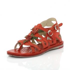 GEOX J3276A 00043 C8335 Red Sandals with Roses