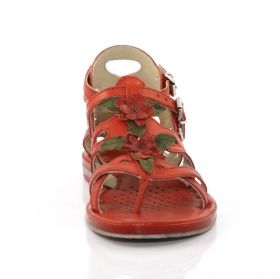 GEOX J3276A 00043 C8335 Red Sandals with Roses