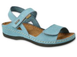 INBLU 158D186 Дамски анатомични сандали от естествена кожа, Светлосини