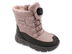 BEFADO TWIST Детски зимни ботуши за момиче – розови със сърчица