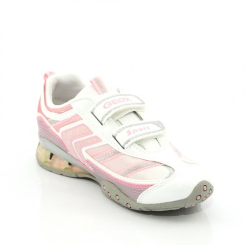 Дишащи Детски маратонки GEOX J91B8P 00211 C0814 - бели с розово