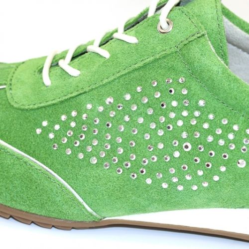 Немски Дамски обувки CAPRICE 9-23603-22 - зелени велурени