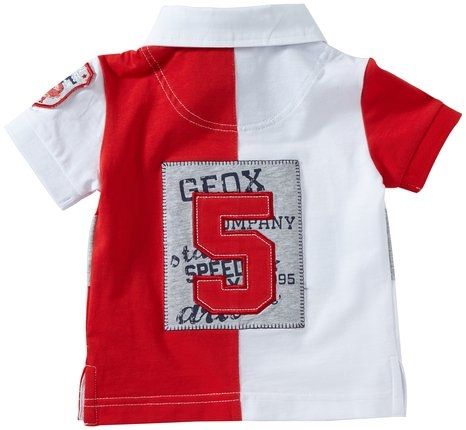 Детска блуза с якичка Geox C1110T T0292 F0354 - бяла с червено
