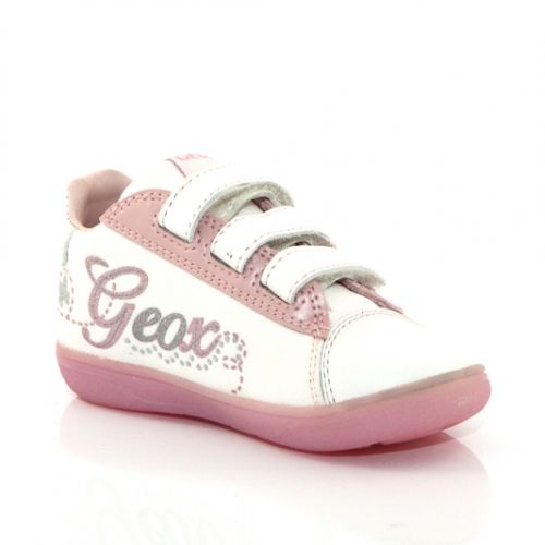 Дишащи Обувки за прохождащи GEOX B2234G 00010 C0406 - бели с брокат