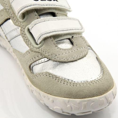 Дишащи Детски маратонки GEOX J01D4D 01122 C0628 - бели с лепки