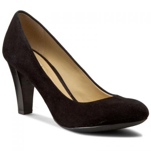 Черни велурени дамски обувки с ток GEOX MARIELE D32T6E 00021 C9999